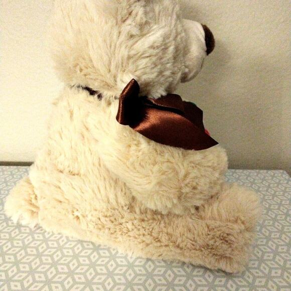 Teddy BEAR Berry Loved 11" Beige Realistic Plush Stuffed Animal Toy Strawberry - Picture 9 of 15